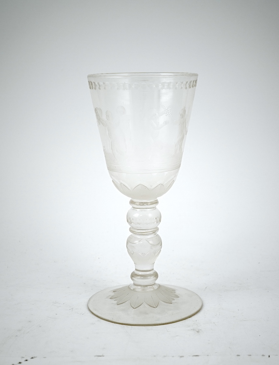 A Potsdam engraved goblet, c.1700-15, in the manner Gottfried Spiller
